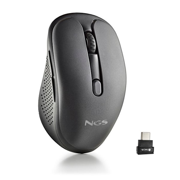 Uppladdningsbar laser-mus - NGS - EVO MIX - Tyst - USB-C - Fleranvändarkoppling 2.4 GHz/Bluetooth