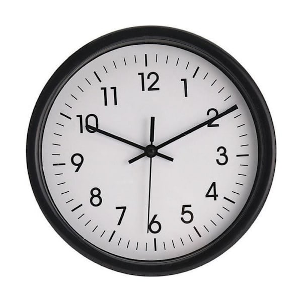 Väggklocka - edm - Svart - Ø 20 cm - PVC - Modern design Svart