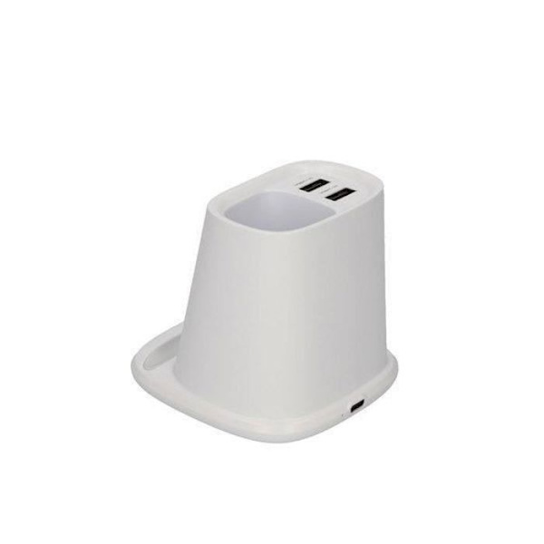 Trådlös laddare - KSIX - 10 W - Rutschfast - 2 x USB - Kompatibel med smartphone svart