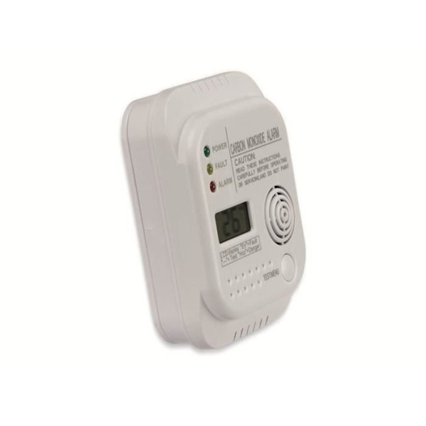 Kolmonoxiddetektor - GRUNDIG - 7 års sensor - Digital skärm - Vit Vit