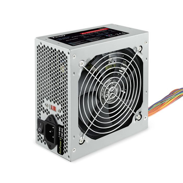 Strömförsörjning - TooQ - TQEP-500S-INT - 500W - Silver - ATX 24-pin x 1