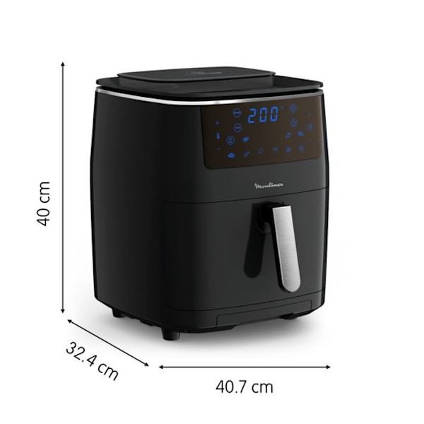 Fritös Moulinex 3-i-1 oljefri fritös Easy Fry Grill & Steam AL201810 Svart