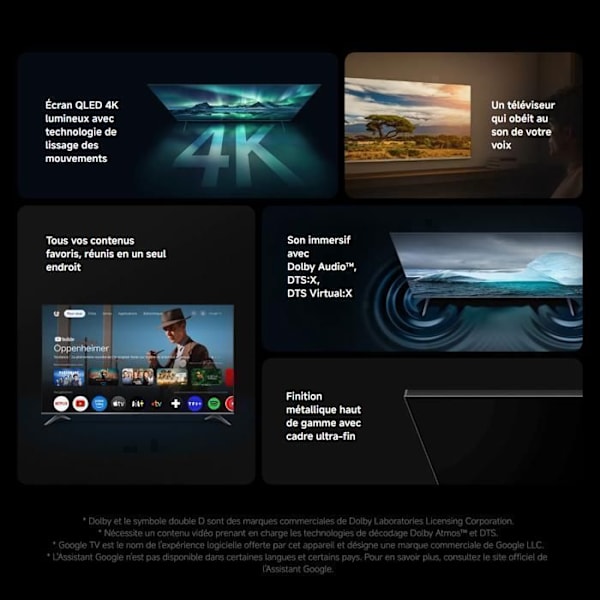 QLED 4K-skärm - Xiaomi - TV A Pro 43 - Dolby Audio - HDR10+ - Smart TV