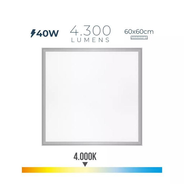 40W Square Matte Chrome LED-panel Matt krom