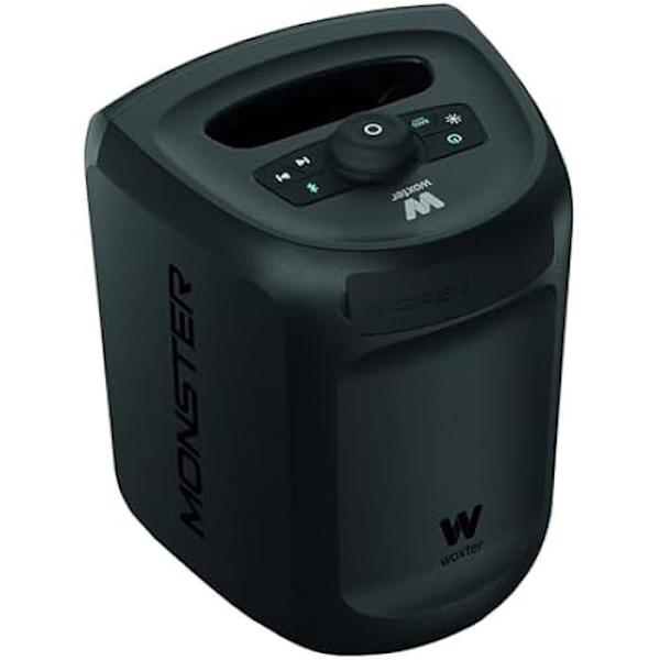 Bärbar Bluetooth-högtalare - WOXTER - Monster - 60 W - Karaoke - 2000 mAh batteri Svart