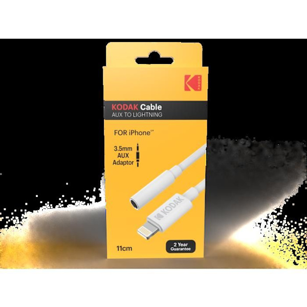 Jackkabel - KODAK - Vit - Flerfärgad - Kompatibel med Apple - Högkvalitativt ljud mångfärgad