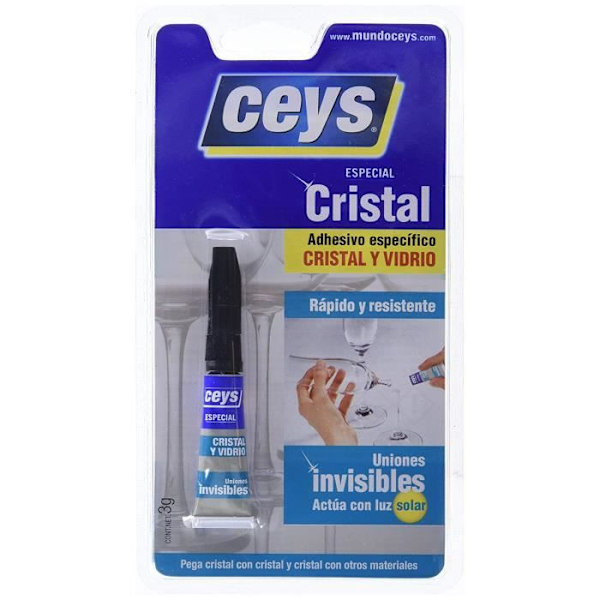 Lim för glas - ceys - 501022 - 3 g - Svart - Säljs i paket om 10 enheter