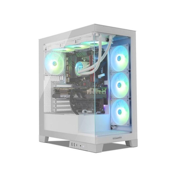NOX Hummer GLOCK ARGB Semitorre ATX Templatglas USB-C Vit