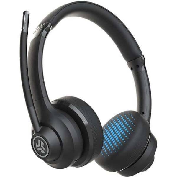 JLab Audio - GO Work Wireless Headset Svart - Trådlösa hörlurar - Bluetooth - 45h BT batteritid Svart