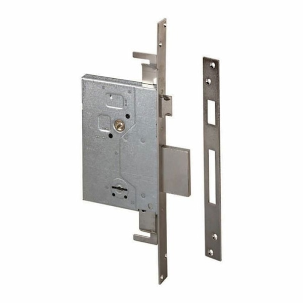 Trippel inbyggd lås - Cisa - 5038D4 - 60 mm - Nicklad - Vändbar