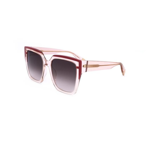 Sunglasses - Furla - SFU695 - Glänsande genomskinlig persika - Skydd 3 - Klassisk ram Glänsande Transp.peach