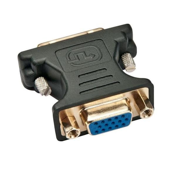 DVI/VGA-adapter - LINDY - DVI-I till HD15 - Svart - Analog - VGA-skärm