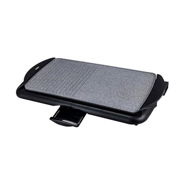 Plancha grill - EDM - 2000W - Non-stick - Svart/Grå - 61,5 x 31 x 8 cm