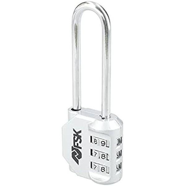 Kombinationshänglås - FERRESTOCK - FSKCAN329SI - 3 siffror - 30 mm - Silverzink Pengar
