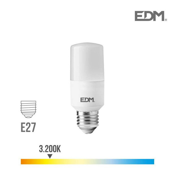 Rörformad LED-lampa E27 10W 1100 lm 3200k EDM - Varmt ljus Vit varm