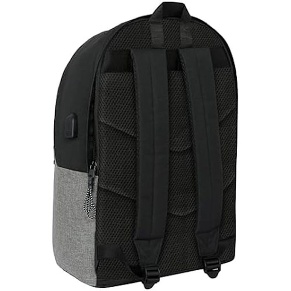 Safta ECKO UNLTD ryggsäck. RHINO - 14.1+usb - Grå/Svart - Återvunnet tyg - 31 x 18 x 44 cm Mörkgrå