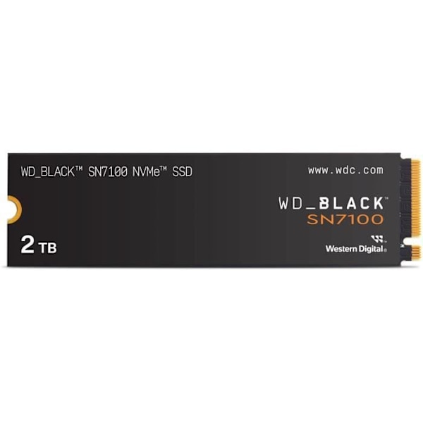 WESTERN DIGITAL - WDS200T4X0E - Intern SSD - Svart - SN7100 - NVMe - 2 To - upp till 7 250 Mo/s i läsning