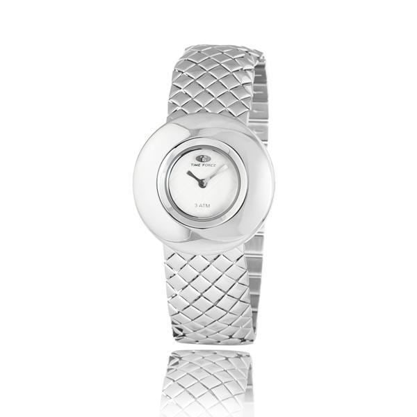 Time Force TF2650L-02M-1 Damklocka - Kvarts - Vit - Stål - Ø 34 mm