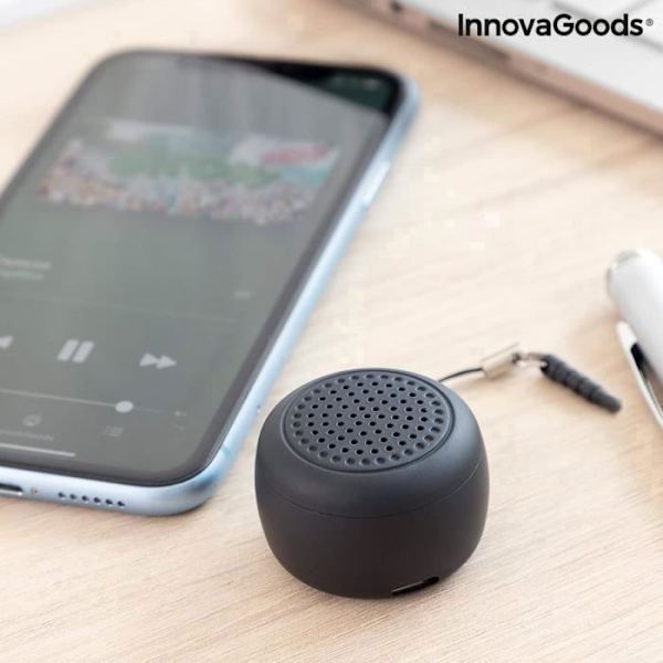 Miund InnovaGoods Mini Bärbar Trådlös Högtalare - Svart Svart