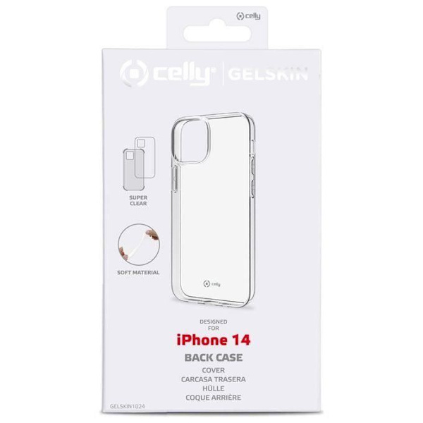 Coque - CELLY - IPH14 - Transparent - Flexibel - Stötsäker skydd Transparent