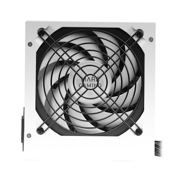 Mars Gaming MPIII850, 850W ATX PC-strömförsörjning, 5 års garanti, AI-RPM Silent Technology, 85 % effektivitet, vit