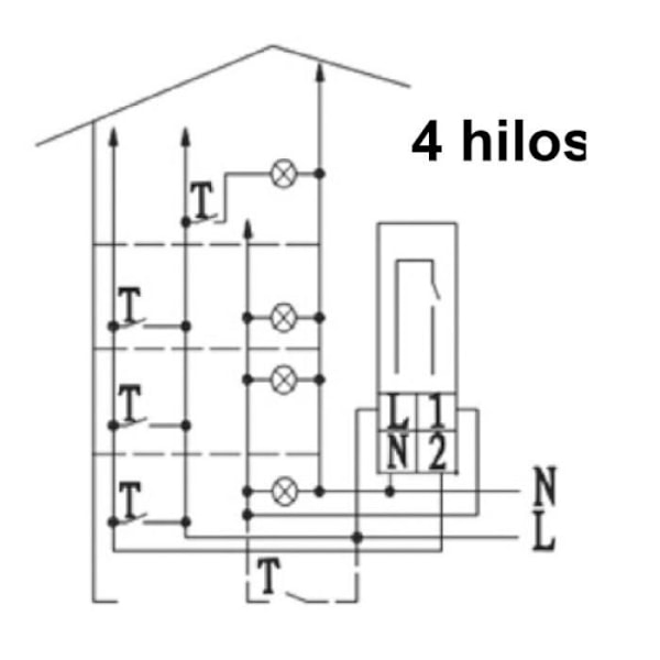 Automatisk timer - Solera - 1 din-modul - Självutlösarestid 30 sekunder - Spänning 230V AC Vit