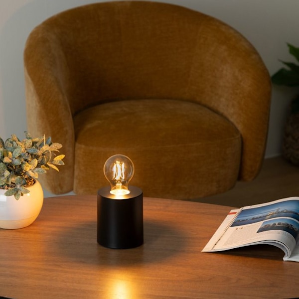 Svart "Saba" baslampa - metall H11 cm - Svart - Atmosphera inredningsarkitekt Svart