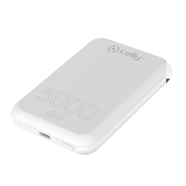 CELLY POWER BANK COMPETIBLE MAGCHARGE 5A WHITE Plastmaterial Huvudfärg: Vit Kontakttyp 1: USB-C 1 typ av