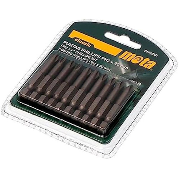 Mota bph250 PH2 50mm Phillips Tips Set - EDM - Fästverktyg - Set med 1 - Stål - Pack - PH