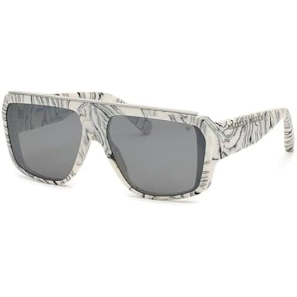 Solglasögon - PHILIPP PLEIN - SPP074 - Färg Marmorized Ivory - Storlek 145-15-64 - Trendig stil Marmoriserat elfenben