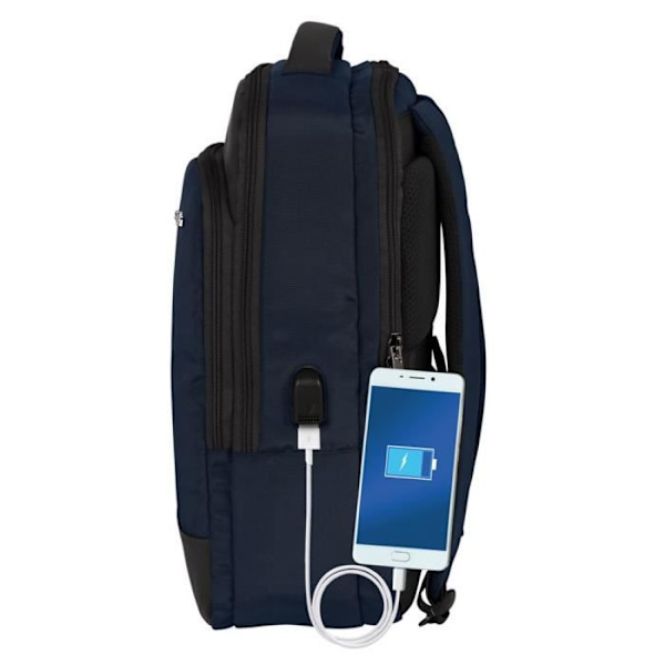 Safta - 15,6" bärbar ryggsäck + surfplatta + USB Business Mörkblå 29 x 44 x 15 cm, Flerfärgad (642201894)