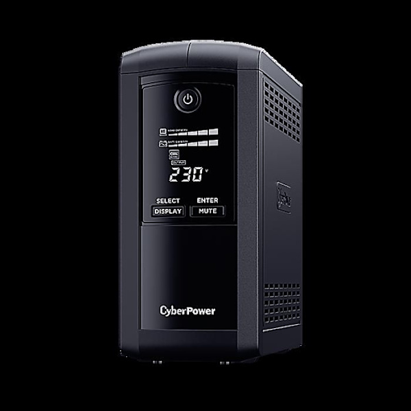 CyberPower VP1000ELCD avbrottsfri strömförsörjning - 1000 VA 550 W - linjeinteraktivitet Svart