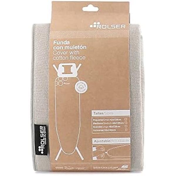 Stryktäcksöverdrag - ROLSER - Storlek S (120x42 cm) - 100% Bomull - Justering med Snöre - Beige Färg