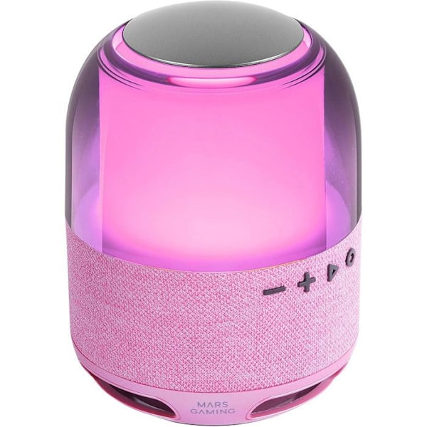 Trådlös Bluetooth-högtalare - Mars Gaming - MS-FLOW - 15W DeepBass - RGB Orbilight 360° - Bluetooth 5.3 Rosa