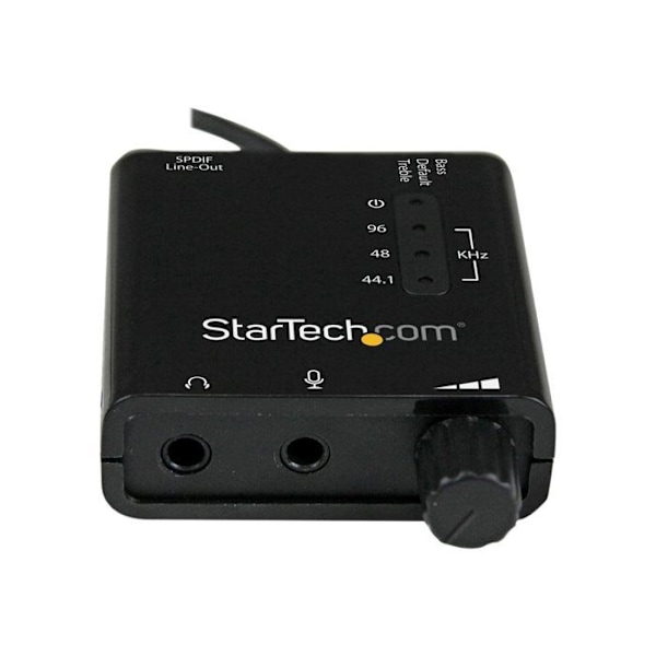 Externt USB-ljudkort med SPDIF digital ljudutgång - STARTECH - ICUSBAUDIO2D - 96 kHz/24 bitar - Svart