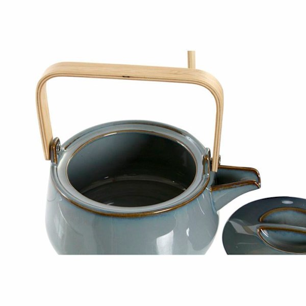 Teekanna - DKD Home Decor - Porslin - Grå - 1 L - Ej diskmaskinssäker grå