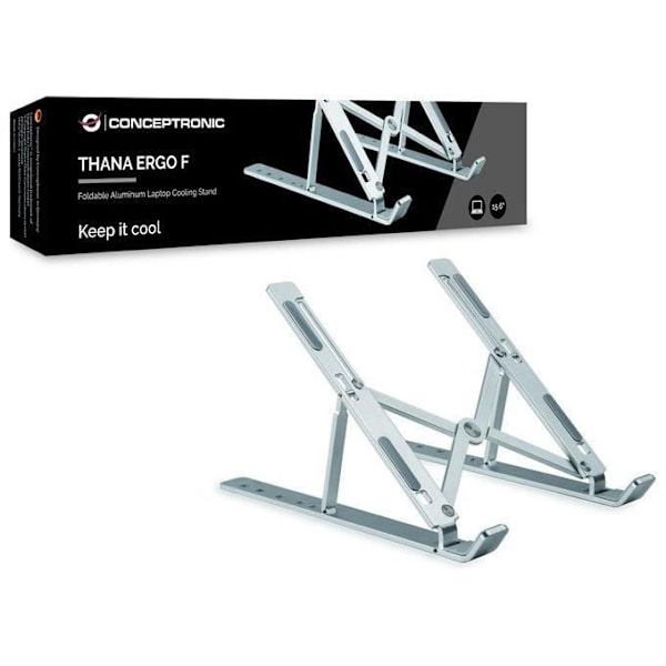 Support Pliable för Bärbar Dator - Conceptronic - Thana Ergo F - Färg Grå - 100% Ny