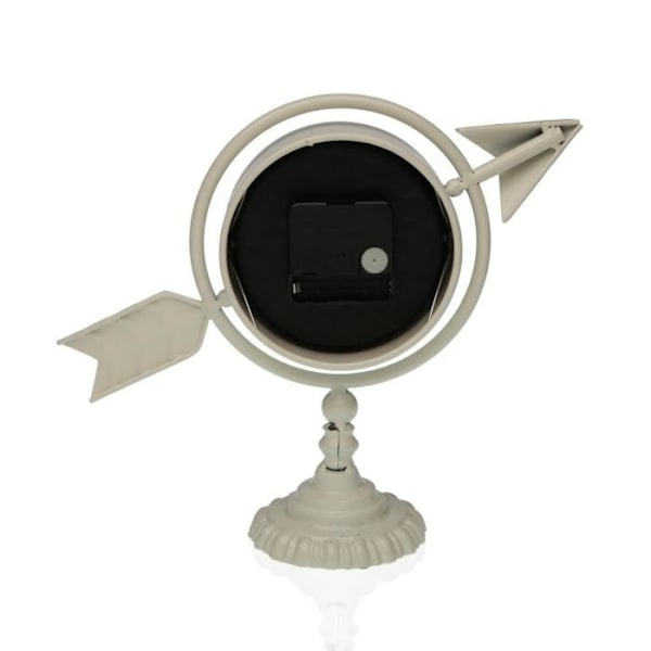 bordsklocka versa vit helmetallpil (23 x 16 x 8 cm)