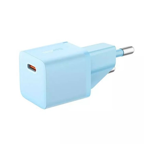 Snabbladdare - Baseus - GaN 5 Mini - 20W - Europeisk version - Blå färg Blå
