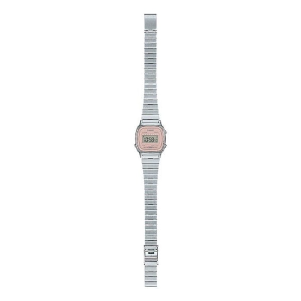 Casio Watch - Dam - LA670WEA-4A2EF - Rostfritt stål - Silver - Rosa Pengar