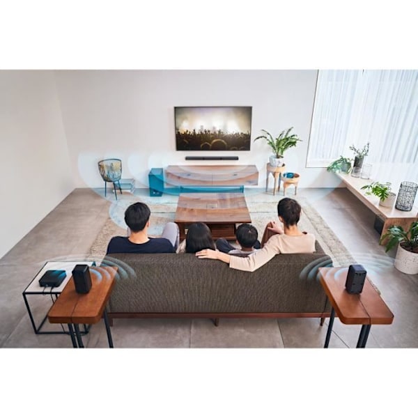 5.1 soundbar + subwoofer + 2 högtalare - SONY HT-S40R - 600W - Bluetooth 5.0 Svart