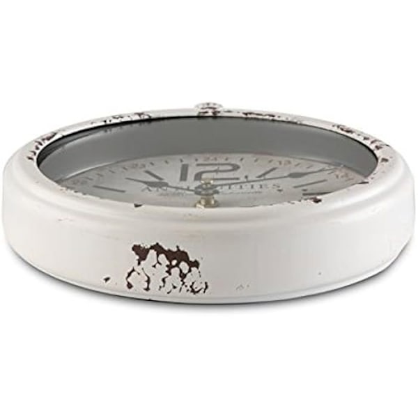 Klocka - VERSA - Versa 18190130 - Metall - Vit - 22x4,5x22cm Vit