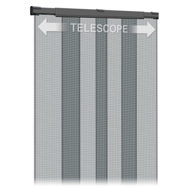 Teleskopisk myggnätsgardin för dörrar med 3 lameller - SCHELLENBERG - 130x250cm