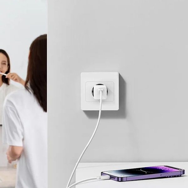 Snabbladdare - BASEUS - GAN 5 Mini - 20W - Typ-C - Svart Svart