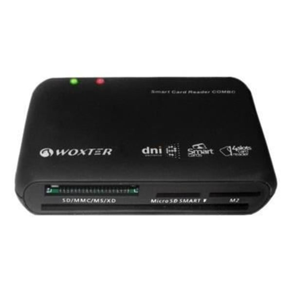 Woxter PE26-025 kortläsare - Kompatibel med Memory Stick, SD, USB 2.0 - Svart