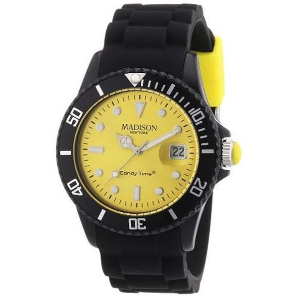 Klocka - Madison - U4486-02 - 40 mm - Silikon - Kvarts - Gul Gul