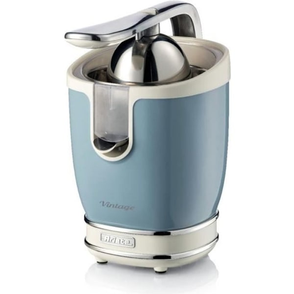 Vintage elektrisk citrusjuicer - ARIETE - 413 BLÅ - Metallkropp - 2 kottar för små och stora frukter BLÅ