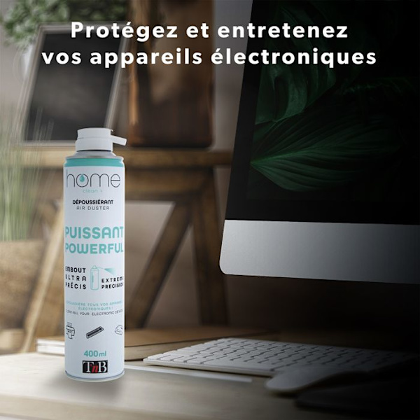 T’nB - Dry Air Spray 400ml, Aerosol, Damm Remover, Cleaning Spray För PC, IT-utrustning, Kraftfull 5 bars, Butan