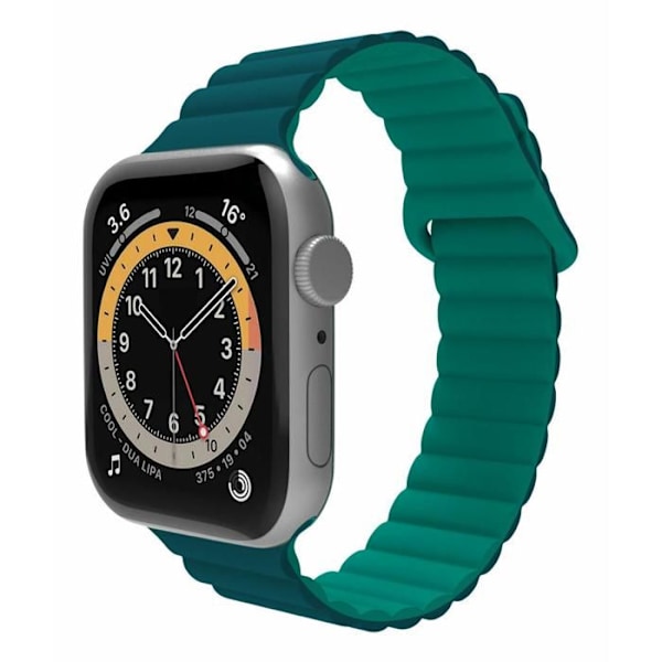 Klockarmband - CELLY - WBANDMAGGNLG - Silikon - Grön - Kompatibel med Apple Watch 42/44/45 mm