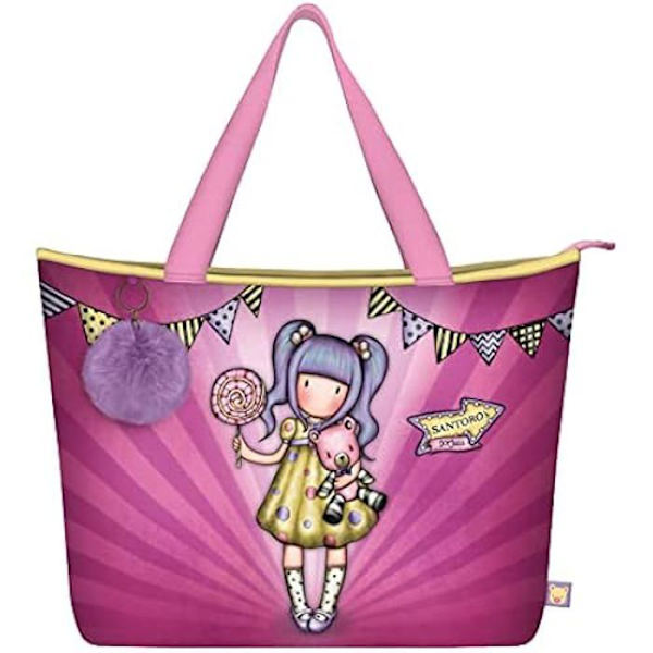 Gorjuss Fairground SANTORO väska - Rosa - 41,5 x 30 x 13 cm - Axelrem - Dam Rosa